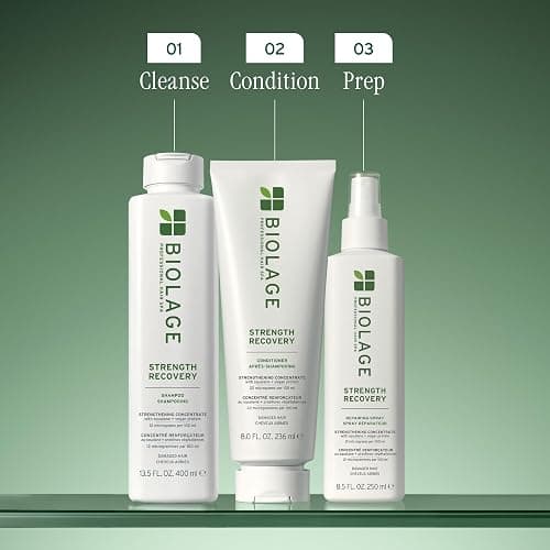 Biolage Strength Recovery Repairing Spray - Leave-In Treatment, Strengthens & Repairs Damaged Hair, Heat Protectant, Detangling Leave-In Treatment, With Olive Squalane & Vegan Proteins thumbnail 7