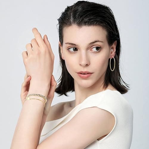 AROIC 38-52PCS Jewelry Set with Necklace Bracelet Layered Ball Dangle Hoop Stud Earrings for Women Jewelry Fashion and Valentine Birthday Party Gift thumbnail 2