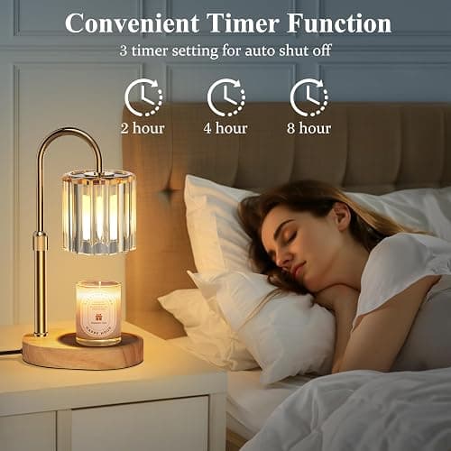 Lukasa Candle Warmer Lamp, with Timer Dimmer Adjustable Height, Birthday Gifts for Women Men, Mother's Day Gifts for Mom, Wax Melt Warmer for Home Decor Room Decor, Thanksgiving Gifts Christmas thumbnail 3