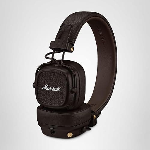 Marshall Major V Wireless On-Ear Bluetooth Headphones - 100+ Hr Playtime | Detachable Audio Cable | Microphone for Calls | Lightweight, Foldable Design for Travel - Brown thumbnail 13