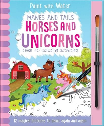 Manes and Tails - Horses and Unicorns (Paint with Water) - Image 1