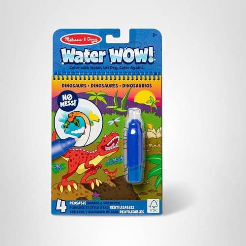 Melissa & Doug On The Go Water Wow! Mess Free Coloring Book, Reusable Water-Reveal Activity Pad, Dinosaurs, Travel Toys, Party Favors, for Toddlers & Kids Ages 3+ thumbnail 10
