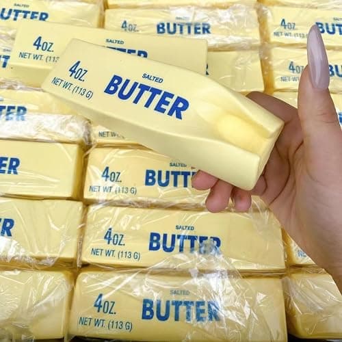 Slow Rising Squishy Butter Stick Toy,Cute Squeeze Butter Toy,Sensory Stress Relief & Fidget Toys,Realistic Food Squishies Stress Balls Toys for Gifts,Party Favors (1pcs-Butter Stick) thumbnail 5
