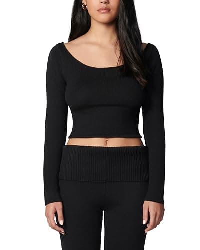 Florence by Mills Women's Barre Collection Crossback Sweater Top - Image 1