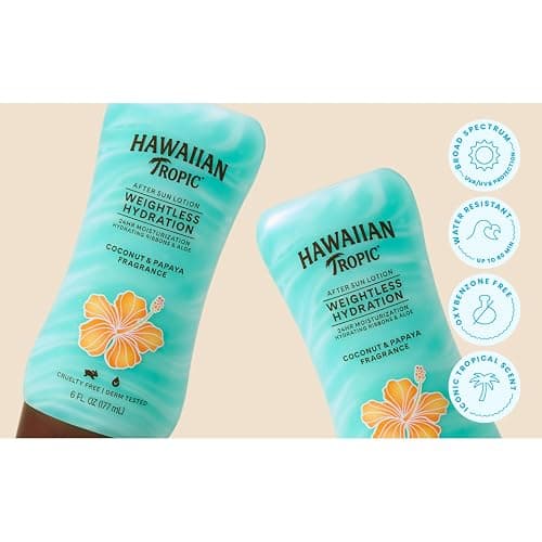 Hawaiian Tropic Weightless Hydration After Sun Lotion with Aloe, 6Fl Oz Twin Pack, Hawaiian Tropic Lotion, Moisturizing Lotion, After Sun Care, After Sun Moisturizer, 6Fl Oz each thumbnail 3