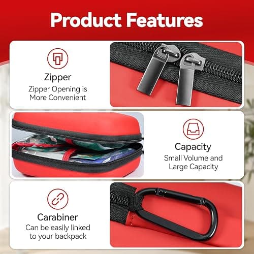 First Aid Kit - 170 Pieces Hard Case and Lightweight - Includes Instant Cold Pack,Emergency Blanket for Travel, Home, Office, Vehicle thumbnail 6