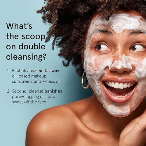grace & stella Award Winning Hydrating Face Wash (150ml) - Gentle Foaming Facial Cleanser with Hyaluronic Acid, Rose Water, Aloe Vera - Moisturizing Cleansing Foam for Normal to Very Dry Skin - Vegan thumbnail 6