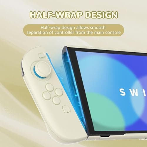 PlayVital Hard Case for Nintendo Switch 2 with Extra Stand & Thumb Grip Caps | Split Design, Dockable Protective Full-Body Shell Cover for Nintendo Switch 2 | Solid Color Series, Antique Yellow thumbnail 3