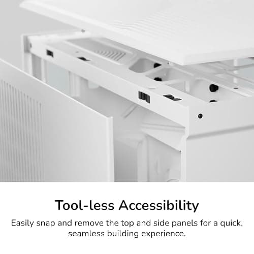 Hyte Y70 Touch Infinite Dual Chamber ATX Mid Tower Modern Aesthetic Case with Integrated 2.5K LCD Touchscreen - Snow White thumbnail 9