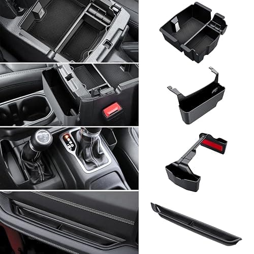 Eamplest Center Console Organizer for Jeep Wrangler & Gladiator 2024-2026 | Fits JL JLU 4XE JT, 4PCS, Interior Accessories, Gear Shift Side Tray, Armrest Storage Box, Easy Install, Legroom Friendly - Image 1