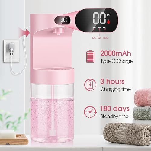 YenLove Automatic Mouthwash Dispenser for Bathroom,20.29 oz Touchless Electric Mouth Wash Dispensers Bathroom Accessories Set with 4 Magnetic Cups,4 Modes Wall Mounted Mouth Wash Dispenser for Home thumbnail 5