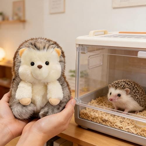 Ditucu Palm-Sized Hedgehog Stuffed Animals Cute Soft Plush Doll Small Plushies Toys Gifts for Kids Grey 6 inch thumbnail 3
