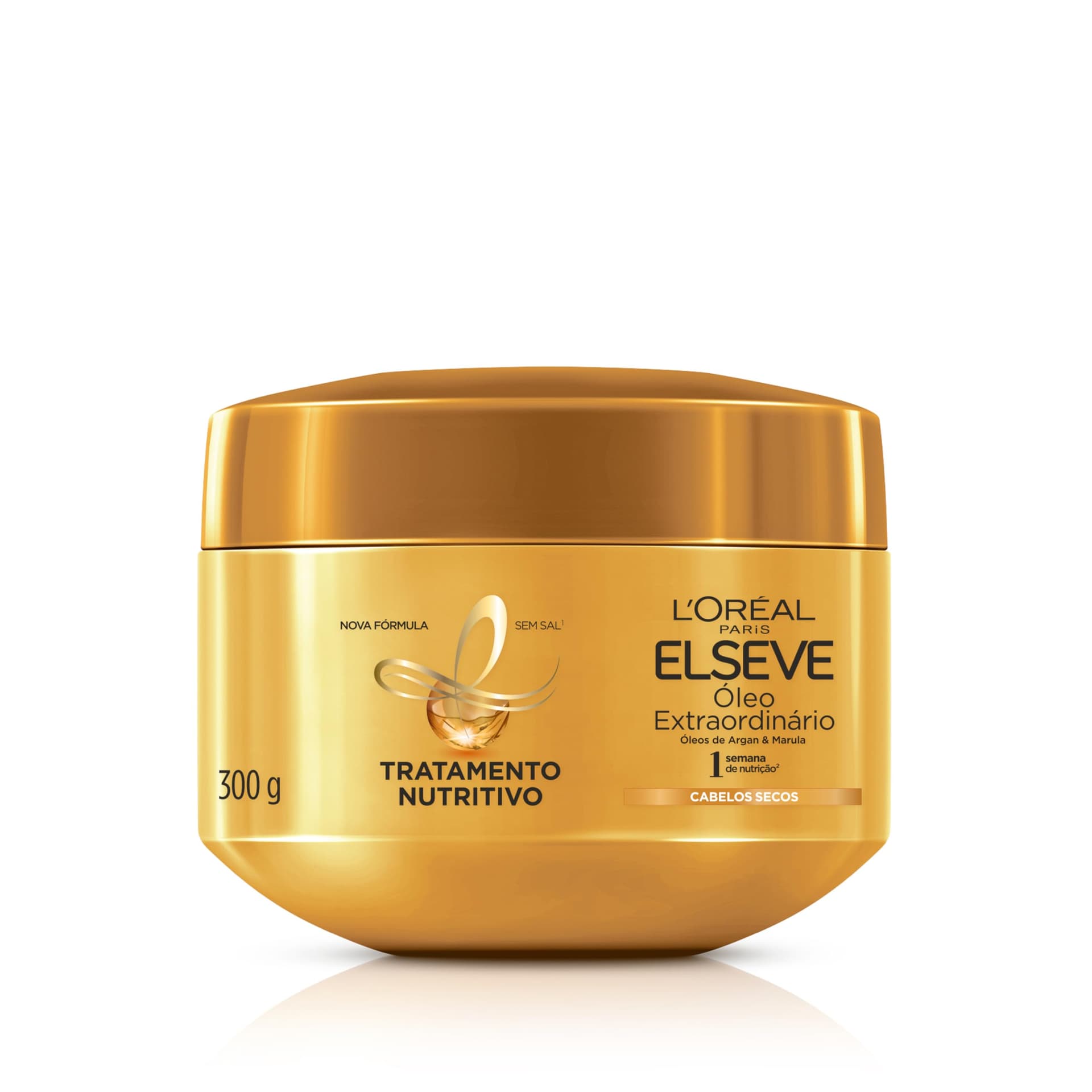 L'Oréal Paris Elseve Óleo Extraordinário Máscara Capilar, Nutrição Profunda e Brilho Excepcional, Enriquecida com Micro-Óleos, Reconstrói Fios Secos e Sem Vida, 300g - Image 1
