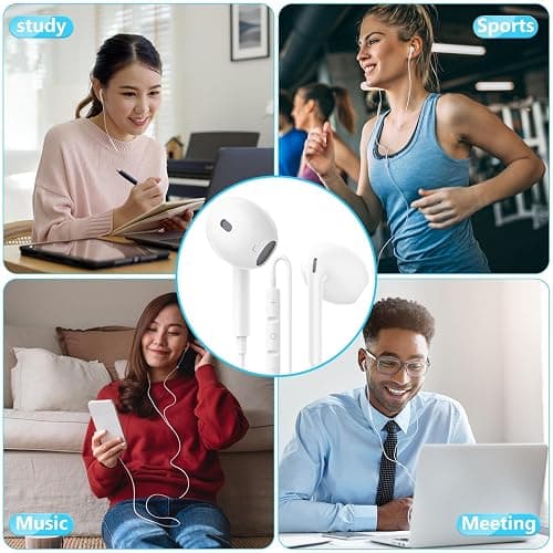 2 Packs for iPhone Headphones Wired Earbuds,【MFi Certified】 Earphones with Built-in Microphone & Volume Control,Nosie Reduction Earphones Wired Compatible with iPhone 14/14 Pro/13/12/11/XR/XS/X/8/7/SE thumbnail 8