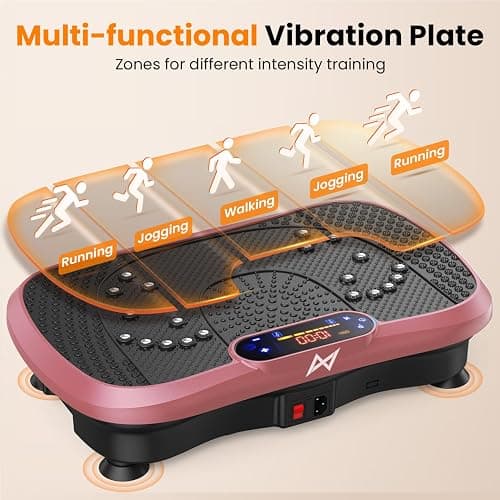 AXV Vibration Plate Fitness Platform Exercise Machine Vibrating Shaking Full Body Shaker Workout Vibrate Stand Shake Board Sport for Weight Loss Fat Burner for Gym Home Office thumbnail 7