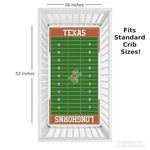 STADIUMSHEETS Day1Fans Officially-Licensed Fitted Crib Sheet (Texas Longhorns) thumbnail 2