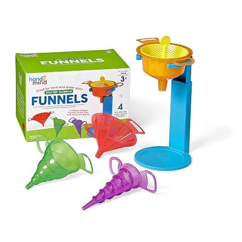 hand2mind Starter Science Funnels, Science Lab Equipment, Sifting Toys, Sand Sifter, Water Table Toys, Sensory Play Toys, Educational Science Kits, Kids Chemistry Set, Science Supplies for Classroom - Image 1