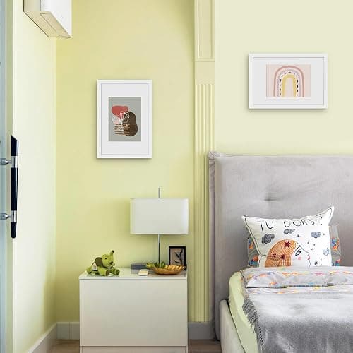Picrit 8x12 Picture Frame Set of 12, Display 6x8 with Mat or 8x12 without Mat, Photo Frames for Wall Mounting or Table Top Display, White thumbnail 6