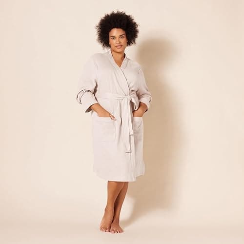 Amazon Essentials Women's Lightweight Waffle Mid-Length Robe (Available in Plus Size) thumbnail 6