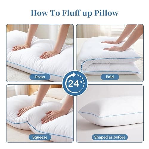 YZ HOME Memory Foam Body Pillow Insert - Full Body Pillow for Adults - Soft Large Long Bed Pillow for Side Sleeper (White, 20 Inchx54 Inch) thumbnail 7
