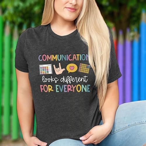 Teacher Shirts for Women Autism Speech Therapy T-Shirt Special Education Mental Health Teacher T-Shirt SLP Graphic Tee Top thumbnail 6