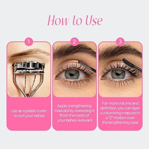 KYDA 2-in-1 Double Ended Mascara, Volumizing Lengthening Clump-Free Metal Wand Black Mascara, Waterproof Formula for Dramatic Lashes, Curling Multiplying Lash, Washable Eyelash Makeup, 2pcs thumbnail 7