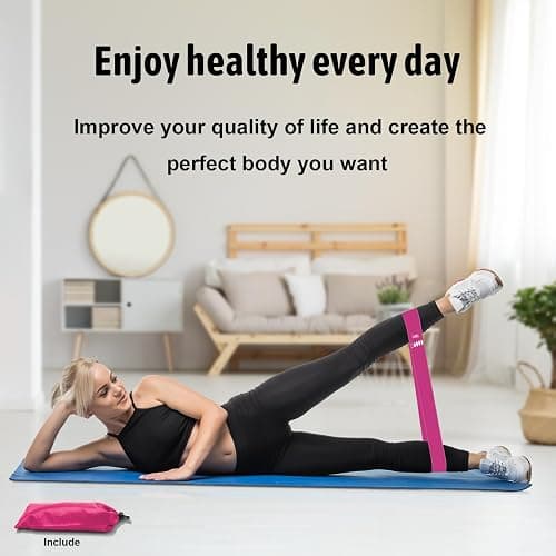 Resistance Bands for Working Out, Exercise Bands Resistance Bands Set with 5 Resistance Levels, Multi-Colored Workout Bands for Indoor & Outdoor Fitness, Leg Strength Training, Yoga thumbnail 6