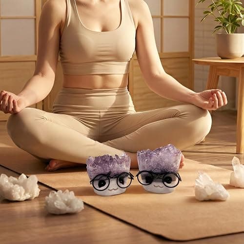 Estairkas Natural Crystal Hedgehog Pet Rock, Mystery Quartz Desk Decor | Punk crystal buddy for rock collectors, coworkers & friends; fun birthday desk accessory thumbnail 4