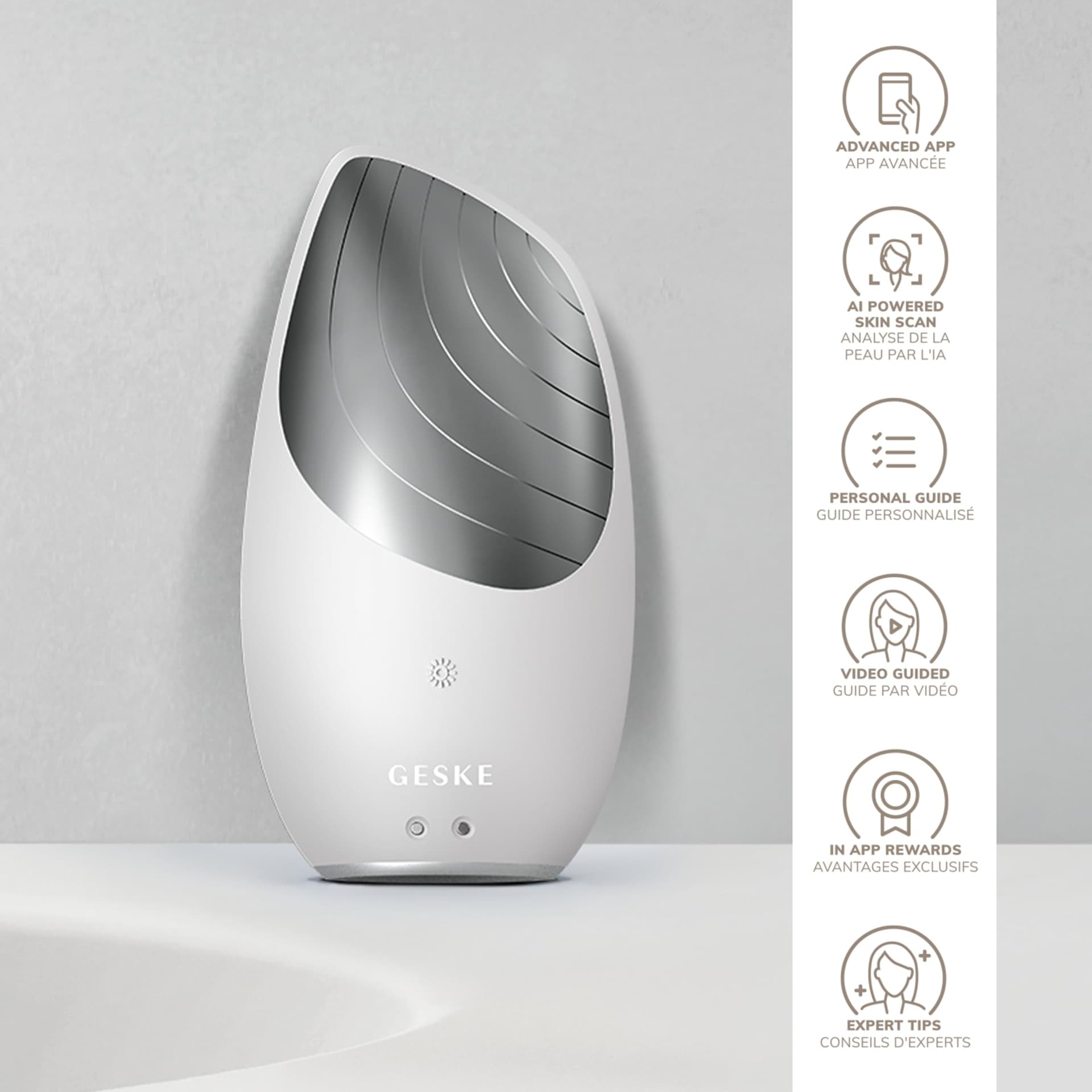 GESKE | Cepillo facial térmico sónico SmartAppGuided™ | 6 en 1 | Limpieza de la piel | Cepillo de limpieza con función de calor | Masajeador Facial | Cepillo facial eléctrico | Limpieza facial thumbnail 6
