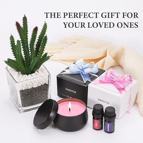 SAEUYVB Candle Making Kit for Adults with Hot Plate, DIY Starter Soy Candle Making Supplies/Kit - Perfect as Home Decorations（Black） thumbnail 5