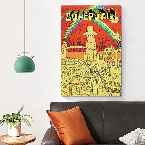 Dark Comedy TV Shows Superjail! Poster Artworks Canvas Poster Room Aesthetic Wall Art Prints Home Modern Decor Gifts Framed-unframed 08x12inch(20x30cm) thumbnail 4