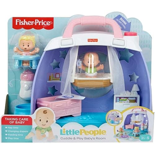 Fisher-Price Little People Toddler Toy Cuddle & Play Nursery Playset with Figures for Preschool Pretend Play Kids Ages 18+ Months thumbnail 7