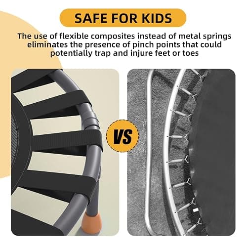 3FT Foldable Trampoline for Kids - 36” Mini Small Trampoline with Handle Bar, Height-Adjustable, Max Load 100LBS, Ideal for Toddler Baby Jumping Mats & Outdoor Workout Adventures - 36" Toddler Trampoline thumbnail 5