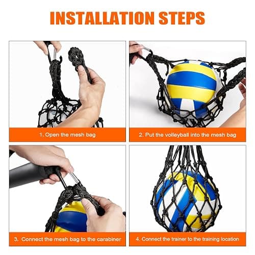UZTUGG Volleyball Spike Trainer, Volleyball Training Aids, Volleyball Attack Trainer, Adjustable Volleyball Spiking Training System can Improve Your Serving, Jumping, arm Speed and Spiking Power thumbnail 4