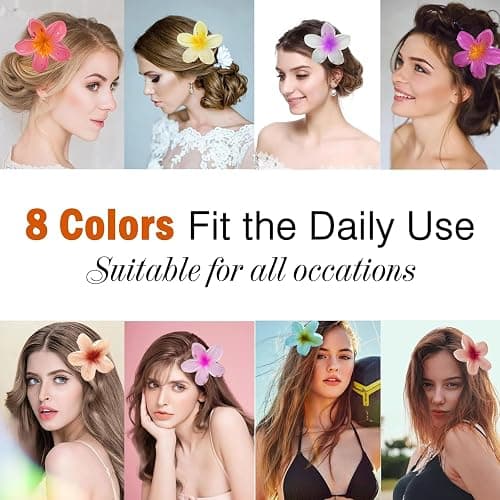 8 Pezzi Mollette Capelli Donna Grande,Fermagli per Capelli a Fiore,Pinze per Capelli Fiori Clip Artiglio,Antiscivolo Plastica Mollette Capelli per Donne e Ragazze Capelli Spessi thumbnail 3