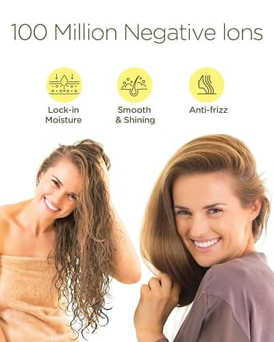 Plavogue Dual Voltage Blow Dryer Brush for European Travel,110V-240V Hot Air Brush with Volumizer, Negative Ionic Anti-Frizz - Styling Brush with Ceramic Coating for Long/Mid Hair Types, Oval Shape thumbnail 4