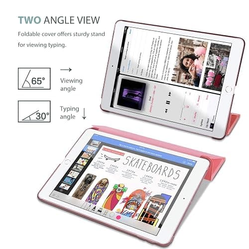 ProCase Smart Case for iPad 6th/iPad 5th Generation/iPad 9.7 Inch Case 2018 2017(Model: A1893 A1954 A1822 A1823), Ultra Slim Lightweight Stand Case with Translucent Frosted Back -Pink thumbnail 6