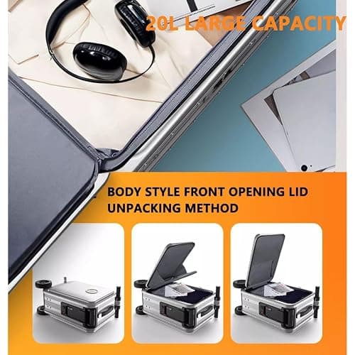 20-inch Smart Riding Suitcase，Electric Luggage Scooter,Motorized Luggage for Adults,73.26Wh Removable Battery,Load 110Kg,USB Port(Black) thumbnail 6
