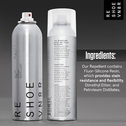 RESHOEVN8R Rain & Stain Shoe Protector Spray - Waterproof, 6.5oz | Quick-drying, no harsh chemicals, protects sneakers, suede, canvas, leather & white shoes, long-lasting thumbnail 7