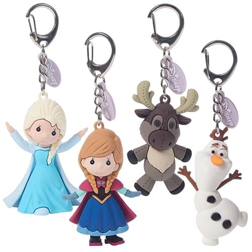 Precious Moments Disney Frozen Backpack Clips Set of 4 | Elsa, Anna, Olaf, and Sven - Image 1