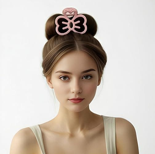 2 Pcs White and Pink Bow Claw Clips Kawaii Animal Barrettes Accessories for Women Girls Medium Cute Fun Cat Jaw Clip for Valentines Birthday Back to School Gifts thumbnail 7
