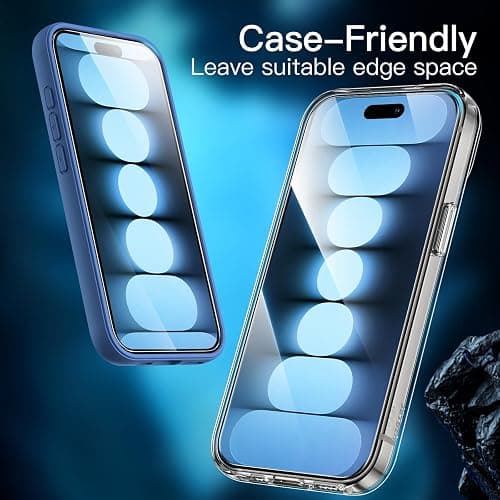 JETech Screen Protector for iPhone 15 Pro 6.1-Inch, Tempered Glass Film with Easy Installation Tool, Case-Friendly, HD Clear, 3-Pack thumbnail 8