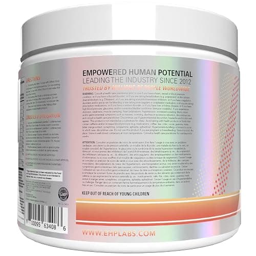 EHP Labs OxyShred Non Stim Pre Workout Powder – Caffeine Free Preworkout for Women & Men – Non Stimulant Thermogenic & Energy Support – Focus & Metabolism Support – Peach, 33 Servings thumbnail 8