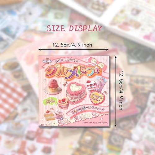 650+ Pcs Japanese Sticker Book- Aesthetic Cute Y2K Retro Sticker Book - Japanese Stationery Stickers for Scrapbooking, Journals, Planners, Water Bottles & Junk Journal Supplies thumbnail 2