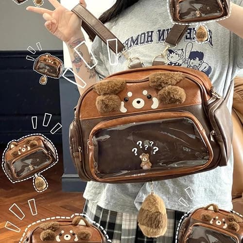 Queen sea shark Ita Bag Plush Red Panda Kawaii Pin Display Backpack Crossbody Waterproof New Season Spring thumbnail 3