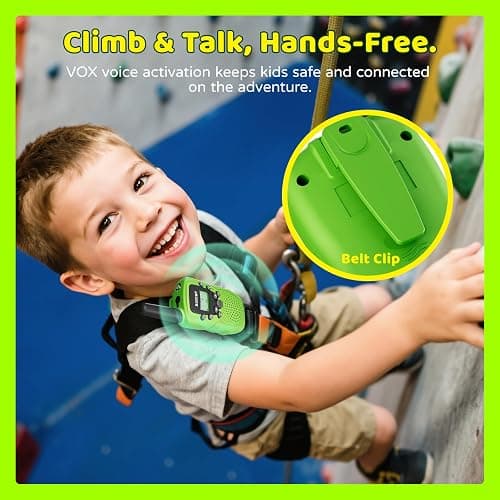 BATURU Rechargeable Walkie Talkies for Kids 3 Miles Long Range, 22 Channels Walkie Talkie with Clear Sound, Battery-Saving Kids Walkie Talkies 3 Pack, Stocking Stuffers for Girls Boys Age 5-10 thumbnail 7