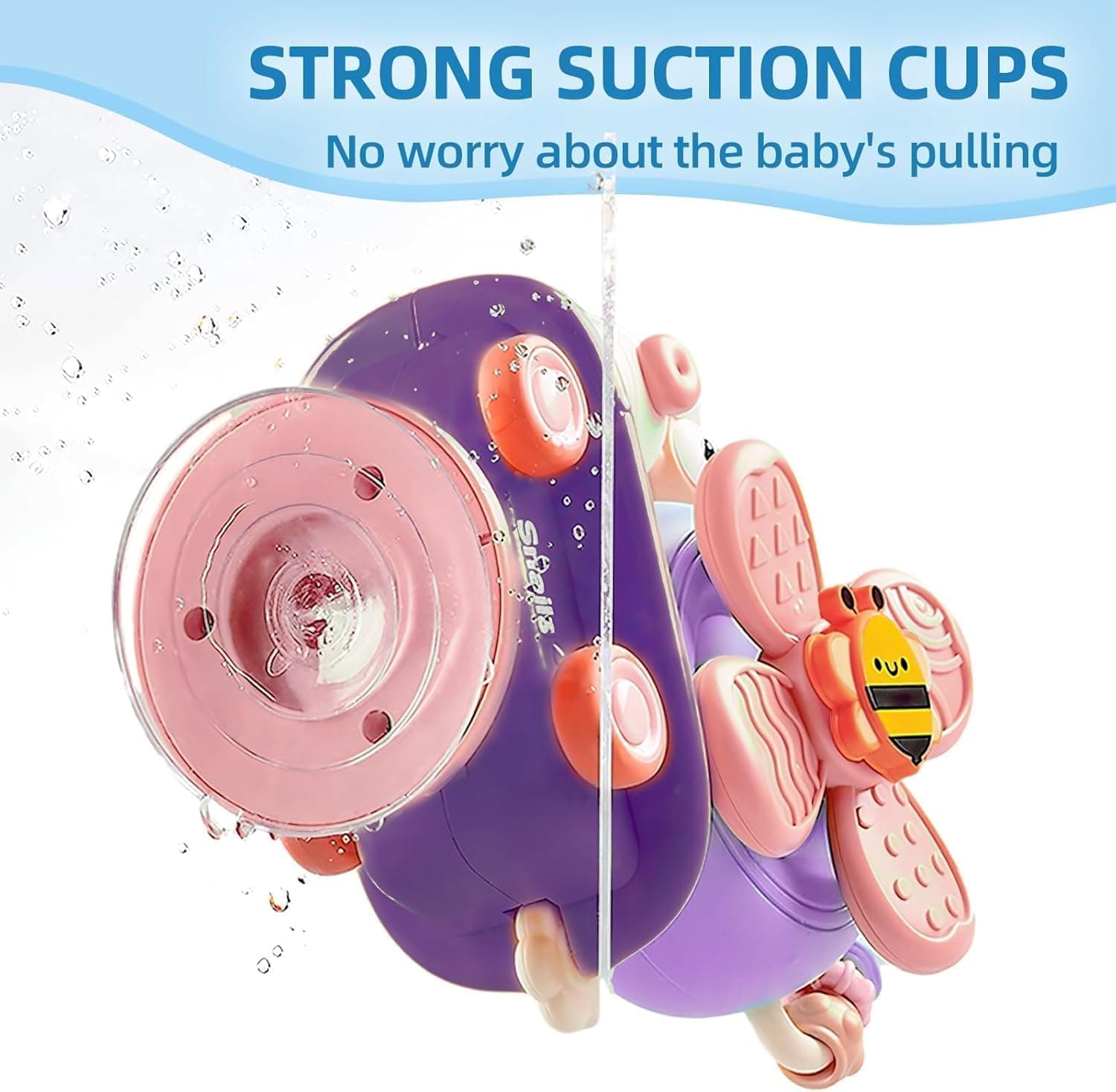 Montessori Sensory Toys，Infant Toys can be Assembled and Disassembled，High Chair Toy can be Broken Down into Baby car Toy/Spinning Top (Purple) thumbnail 5