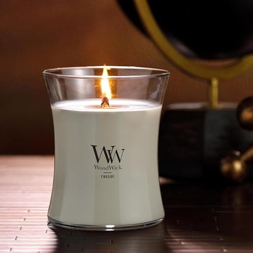 WoodWick Medium Hourglass Candle Fireside Scent Premium Soy Blend Wax Crackles as it Burns Perfect for Gifting 9.7oz thumbnail 6