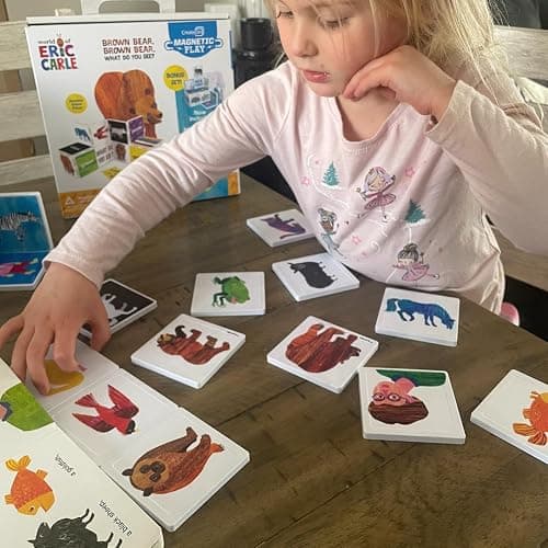 CreateOn Eric Carle Brown Bear with Polar Bear Bonus Set Magnetic Tiles, Building Set for Kids, Magnetic Building Toys for Kids, STEM Toys for Boys and Girls Ages 3+, 24 Piece thumbnail 2