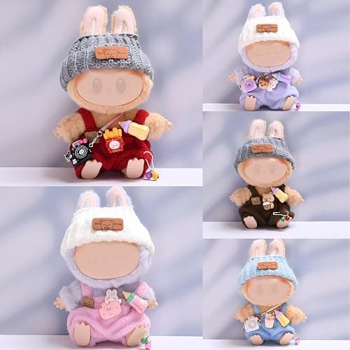 UNOGIFT Chic Plush LA Boo-Boo Doll Clothes Set – Stylish & Cozy Costume with Accessories for Series 1 and 2 Dolls Collectors,Brown Feeder Set thumbnail 4